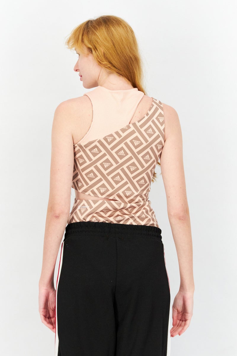 Adidas Women Sportswear Fit Training Cut Out Details Bodysuit, Multicolor - Image 3